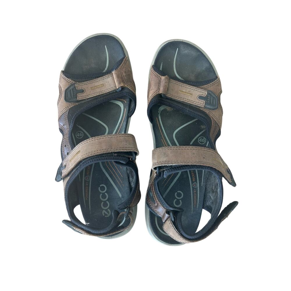 Ecco Men's Yucatán Adjustable Leather Sandals Size EU 46/US 12